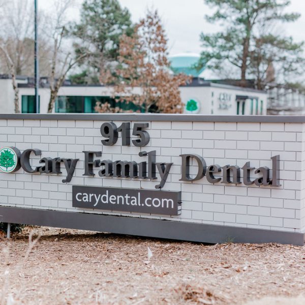 CFD-75 Picture of the Cary Family Dental Practice sign on the outside of the building