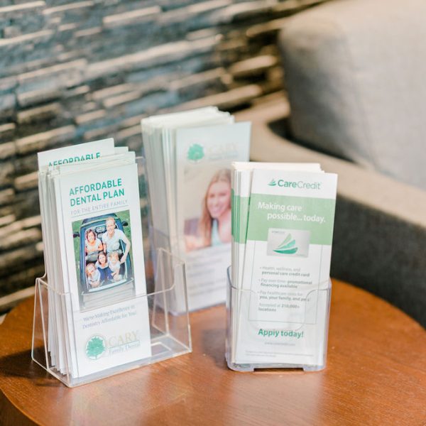 CFD-77 Care Credit Brochures in Cary Family Dental