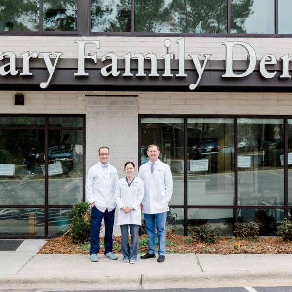 CFD-81 Cary Dental doctors standing in front of Cary Family Dental
