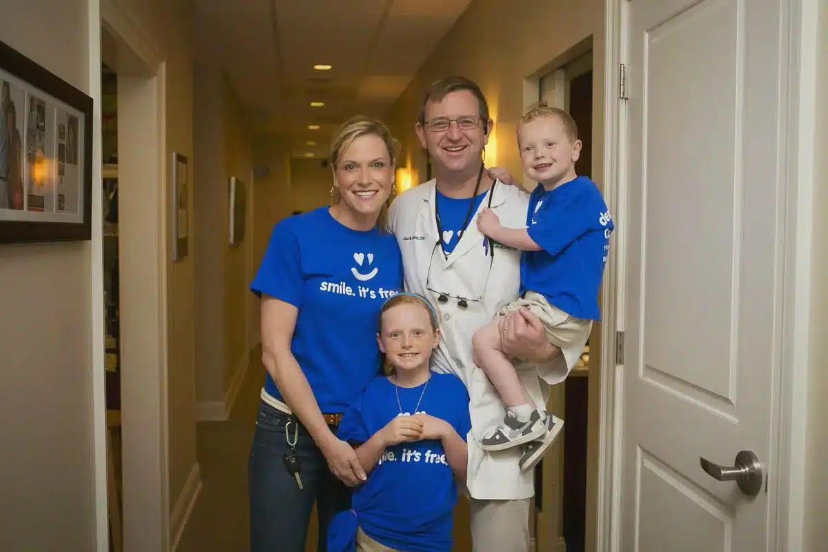 Dr. Allan Acton Family Dentist with Family in Cary, NC