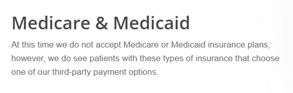 Explanation of Medicare & Medicaid acceptance